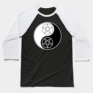 Yin Yang Pentacles Baseball T-Shirt